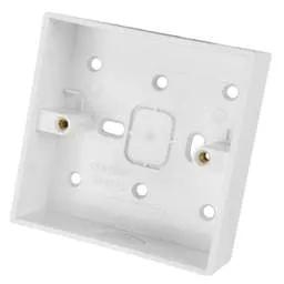 back box Centaur 1 Gang 32mm PVC Surface Box Square Corners 20mm KO White - Back Box back box Centaur 1 Gang 32mm PVC Surface Box Square Corners 20mm KO White Back Box