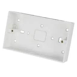 back box Centaur 2 Gang 32mm PVC Surface Box Square Corners 20mm KO White - Back Box back box Centaur 2 Gang 32mm PVC Surface Box Square Corners 20mm KO White Back Box