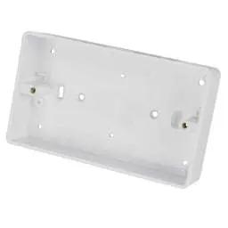 back box Centaur 2 Gang 32mm PVC Surface Box Round Corners 20mm KO White - Back Box back box Centaur 2 Gang 32mm PVC Surface Box Round Corners 20mm KO White Back Box