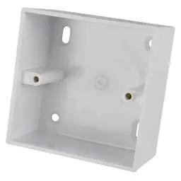 back box Centaur 1 Gang 44mm PVC Surface Box Square Corners 20mm KO White - Back Box back box Centaur 1 Gang 44mm PVC Surface Box Square Corners 20mm KO White Back Box