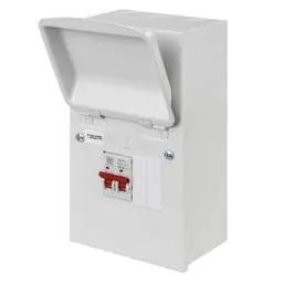 Electrical Lighting MK Sentry 4 Way 100A Isolator Incomer Metal Clad Consumer Unit - Electrical Lighting MK Sentry 4 Way 100A Isolator Incomer Metal Clad Consumer Unit