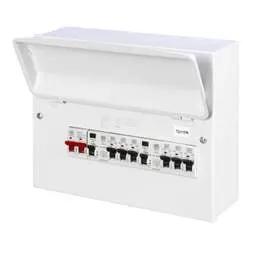 Electrical Lighting MK Sentry 12 Way Flexible Dual 100A RCD Metal Clad Consumer Unit with 6 x MCBs - Electrical Lighting MK Sentry 12 Way Flexible Dual 100A RCD Metal Clad Consumer Unit with 6 x MCBs