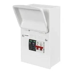 Electrical Lighting MK Sentry 4 Way 100A Isolator Incomer Metal Clad Consumer Unit with Type 2 SPD - Electrical Lighting MK Sentry 4 Way 100A Isolator Incomer Metal Clad Consumer Unit with Type 2 SPD