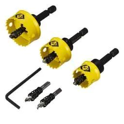 CK Tools CK Vorteck Pro Cobalt 3 Piece Sheet Steel Holesaw Set with Case - CK Tools CK Vorteck Pro Cobalt 3 Piece Sheet Steel Holesaw Set with Case