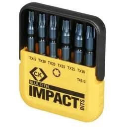CK Tools CK TX Blue Steel Impact Bits (Set of 6) - CK Tools CK TX Blue Steel Impact Bits (Set of 6)