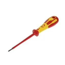 CK Tools CK 3mm x 100mm VDE Slotted Parallel Screwdriver - CK Tools CK 3mm x 100mm VDE Slotted Parallel Screwdriver