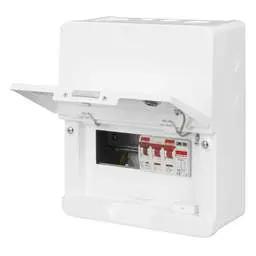 Electrical Lighting Contactum 4 Way 100A Isolator Incomer Metal Clad Consumer Unit with Type 2 SPD - Electrical Lighting Contactum 4 Way 100A Isolator Incomer Metal Clad Consumer Unit with Type 2 SPD