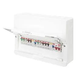 Electrical Lighting Contactum 10 Way Dual 100A Type A RCD High Integ Metal Clad Consumer Unit with 10 x MCBs - Electrical Lighting Contactum 10 Way Dual 100A Type A RCD High Integ Metal Clad Consumer Unit with 10 x MCBs