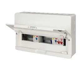 Electrical Lighting Contactum 12 Way Dual 100A Type A RCD High Integrity Metal Clad Consumer Unit - Electrical Lighting Contactum 12 Way Dual 100A Type A RCD High Integrity Metal Clad Consumer Unit