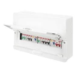 Electrical Lighting Contactum 12 Way Dual 63A Type A RCD High Integ Metal Clad Consumer Unit with 10 x MCBs - Electrical Lighting Contactum 12 Way Dual 63A Type A RCD High Integ Metal Clad Consumer Unit with 10 x MCBs