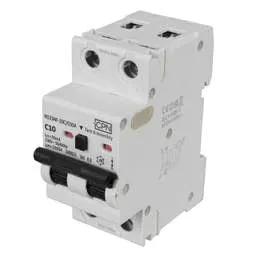 Electrical Lighting Cudis RO2SNF 10A Double Pole 2 Module Bidirectional C Curve 10kA 30mA Type A RCBO - Electrical Lighting Cudis RO2SNF 10A Double Pole 2 Module Bidirectional C Curve 10kA 30mA Type A RCBO