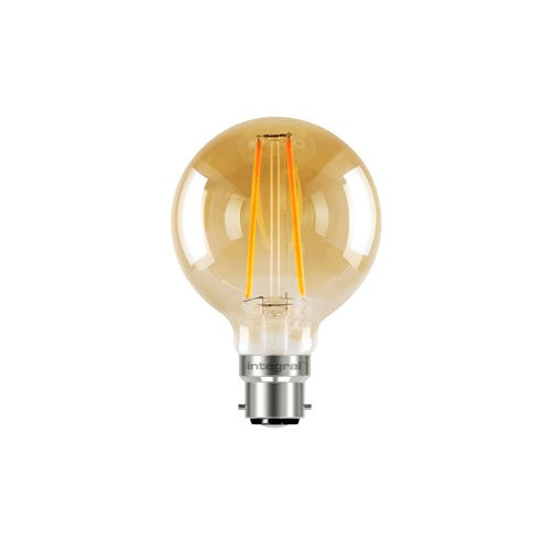 LED filament light bulb with bayonet cap for home or business lighting