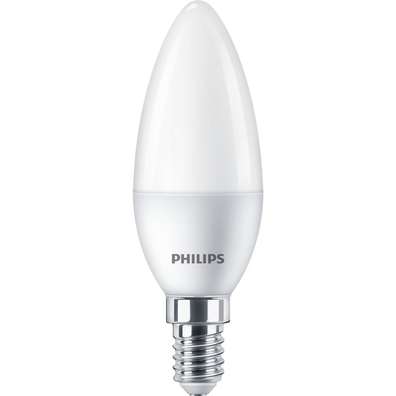 LED candle light bulb with screw base and frosted finish for home lighting