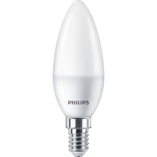 LED candle light bulb with screw base and frosted finish for home lighting