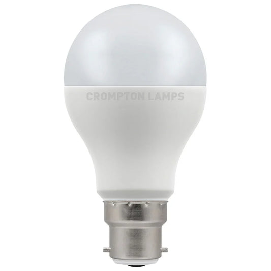 LED light bulb with bayonet cap B22 base, white thermal plastic body, for home lighting