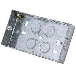 back box Deta 2 Gang 25mm Flush Metal Knockout Box (Sold in 1's) - back box Deta 2 Gang 25mm Flush Metal Knockout Box (Sold in 1's)