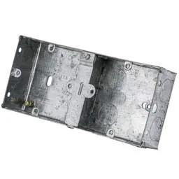 back box Deta 2 Gang 35mm Dual Flush Metal Knockout Box (Sold in 1's) - back box Deta 2 Gang 35mm Dual Flush Metal Knockout Box (Sold in 1's)