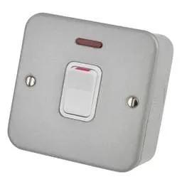 pvc back boxes Deta 20A DP 1 Gang Switch with Neon Metal Clad - pvc back boxes Deta 20A DP 1 Gang Switch with Neon Metal Clad