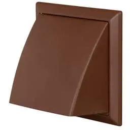 a grilles Domus Ventilation 100mm 4" Cowled Outlet with Damper Brown - a grilles Domus Ventilation 100mm 4" Cowled Outlet with Damper Brown