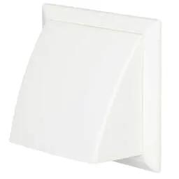 a grilles Domus Ventilation 100mm 4" Cowled Outlet with Damper White - a grilles Domus Ventilation 100mm 4" Cowled Outlet with Damper White