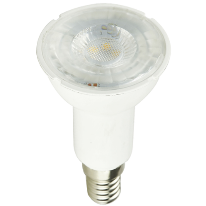PAR16 LED light bulb with E14 screw base, clear lens, energy-saving lighting