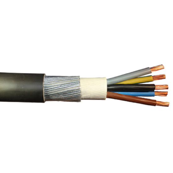 6mm five core steel wire armoured cable with exposed copper wires