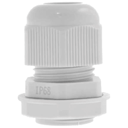 White nylon 32mm cable gland IP68, electrical wiring accessory for lighting installations