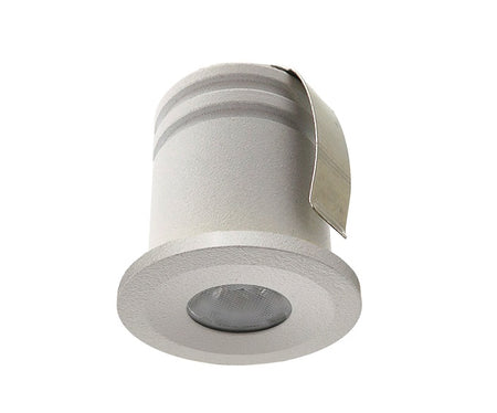 White LED recessed downlight with metal clip, modern ceiling lighting fixture