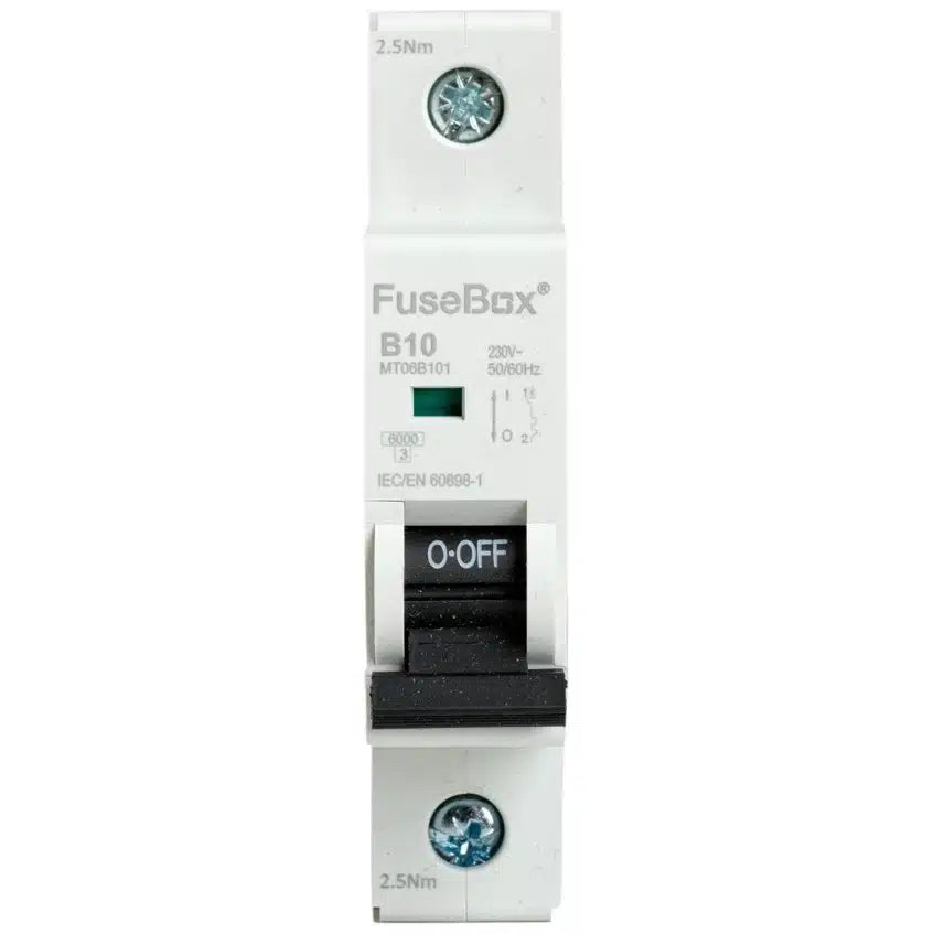 45A B Curve MCB 6kA One Pole Miniature Circuit Breaker for Residential and Light Commercial Panels by Fusebox