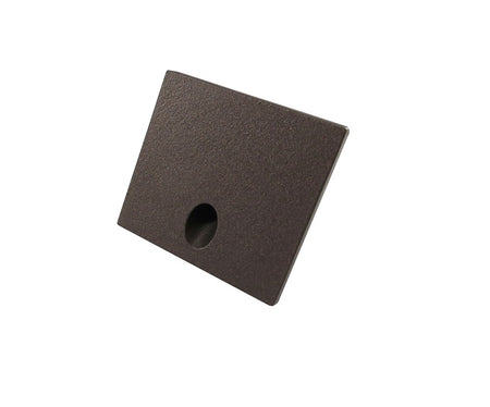 Bronze LED wall step light with rectangular design for indoor or outdoor lighting