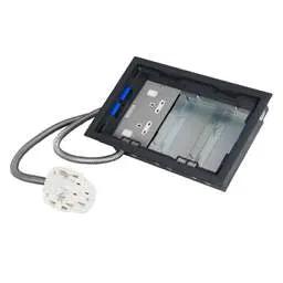 floor sockets Electrak Legrand 3 Compartment Box with 5m 2P+E Tap-Off and Twin Socket Plate - floor sockets Electrak Legrand 3 Compartment Box with 5m 2P+E Tap-Off and Twin Socket Plate
