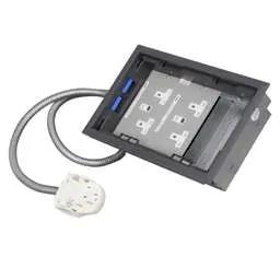 floor sockets Electrak Legrand 24 3 Compartment Box with 3m 2P+E Tap-Off and 2 Twin RCD Socket Plates - floor sockets Electrak Legrand 24 3 Compartment Box with 3m 2P+E Tap-Off and 2 Twin RCD Socket Plates