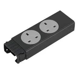 floor sockets Electrak Legrand 2 Gang Socket Module Fused - Fixed 90° Grey - 2P+E - floor sockets Electrak Legrand 2 Gang Socket Module Fused - Fixed 90° Grey - 2P+E