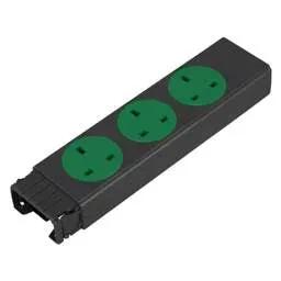 floor sockets Electrak Legrand 3 Gang Socket Module Fused - Fixed 90° Green - 2P+CE - floor sockets Electrak Legrand 3 Gang Socket Module Fused - Fixed 90° Green - 2P+CE
