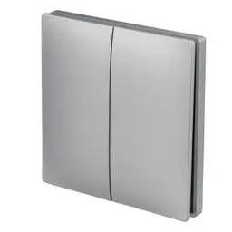 Kinectic Enerj ECO Range 2 Gang Wireless Kinetic Switch Silver - Kinectic Enerj ECO Range 2 Gang Wireless Kinetic Switch Silver