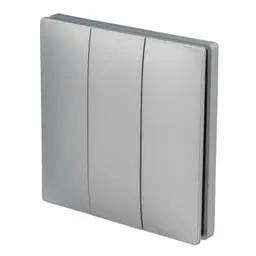 Kinectic Enerj ECO Range 3 Gang Wireless Kinetic Switch Silver - Kinectic Enerj ECO Range 3 Gang Wireless Kinetic Switch Silver