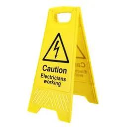 label sign Engex 'Caution Electricians Working' Free Standing Sign - label sign Engex 'Caution Electricians Working' Free Standing Sign