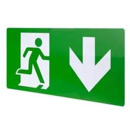 EMERGECNY LIGHTING Eterna Down Arrow ISO 7010 Legend for Exit Box - EMERGECNY LIGHTING Eterna Down Arrow ISO 7010 Legend for Exit Box
