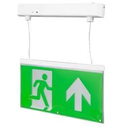 EMERGECNY LIGHTING Eterna 2.3W LED Emergency Droplight with Auto Self Test and Up Arrow ISO 7010 Legend - EMERGECNY LIGHTING Eterna 2.3W LED Emergency Droplight with Auto Self Test and Up Arrow ISO 7010 Legend