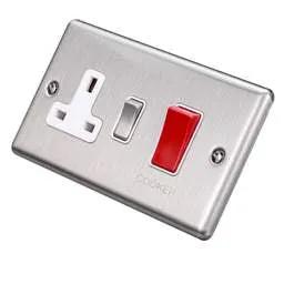 eurolite Eurolite 45A DP Cooker Control Unit White Insert Satin Stainless Steel - eurolite Eurolite 45A DP Cooker Control Unit White Insert Satin Stainless Steel