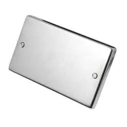 eurolite Eurolite 2 Gang Blank Plate Polished Stainless Steel - eurolite Eurolite 2 Gang Blank Plate Polished Stainless Steel