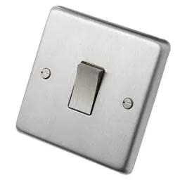 eurolite Eurolite 20A DP Switch Satin Stainless Steel - eurolite Eurolite 20A DP Switch Satin Stainless Steel