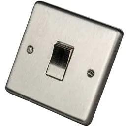 eurolite Eurolite 20A 1 Gang Intermediate Switch Satin Stainless Steel - eurolite Eurolite 20A 1 Gang Intermediate Switch Satin Stainless Steel