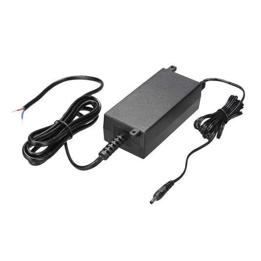Black LED power supply adapter with cable for electrical lighting installations