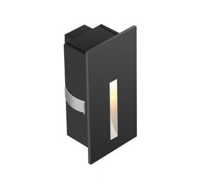 Modern black LED wall light with rectangular cutout design for home lighting
