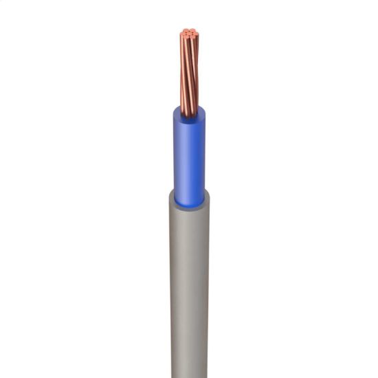 25mm grey blue double insulated electrical cable with exposed copper wire