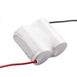 EMERGECNY LIGHTING Yuasa 2 x D Cell 2.4V Side By Side Nickel Cadmium Battery with Leads - EMERGECNY LIGHTING Yuasa 2 x D Cell 2.4V Side By Side Nickel Cadmium Battery with Leads
