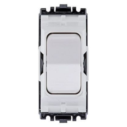 White retractive grid light switch module for electrical wiring accessories