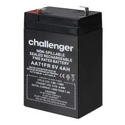 Intruder Alarms Challenger 4Ah 6V Fire Rated VRSLA Battery - Intruder Alarms Challenger 4Ah 6V Fire Rated VRSLA Battery