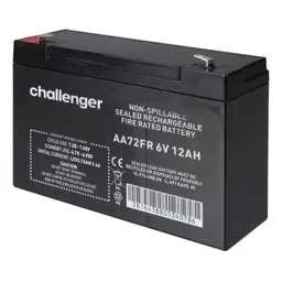 Intruder Alarms Challenger 12Ah 6V Fire Rated VRSLA Battery - Intruder Alarms Challenger 12Ah 6V Fire Rated VRSLA Battery